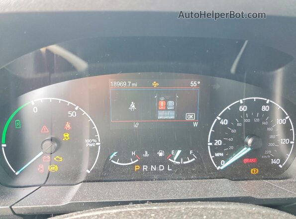3FTTW8A30RRA32138 2024 FORD MAVERICK Blue Instrument cluster view