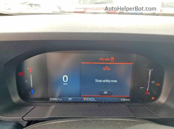 3FTTW8B36SRA20838 2025 FORD MAVERICK White Instrument cluster view