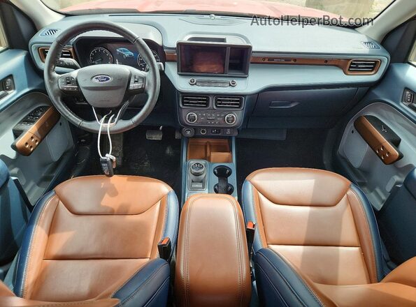 3FTTW8F91NRA05053 2022 FORD MAVERICK Burgundy Առջևի վահանակի տեսք