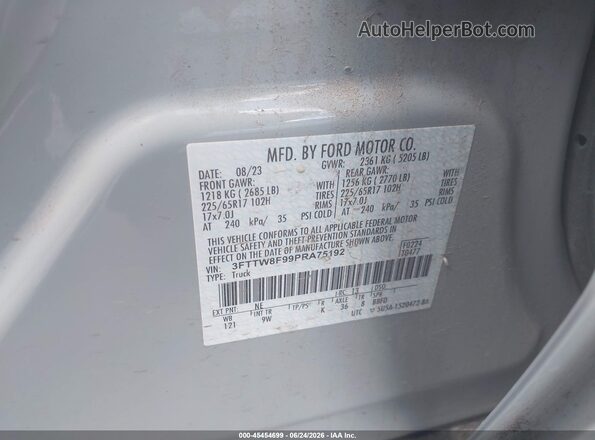 3FTTW8F99PRA75192 2023 FORD MAVERICK Gray Engine compartment view