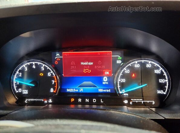3FTTW8S93RRB30132 2024 FORD MAVERICK Blue Widok zestawu wskaźników