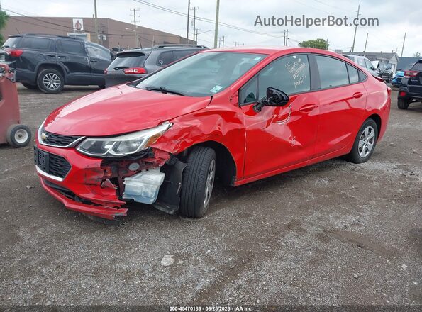3G1BC5SM5HS559263 2017 CHEVROLET CRUZE Red წინა მარცხენა ხედი სამი მეოთხედიდან