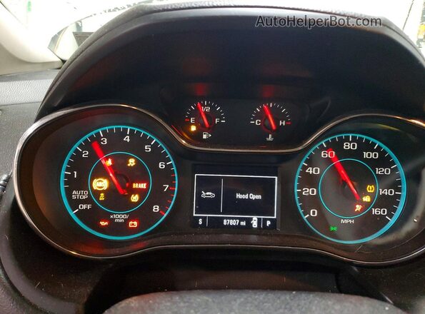 3G1BF6SM2JS638831 2018 CHEVROLET CRUZE White Սարքավորումների վահանակի տեսք