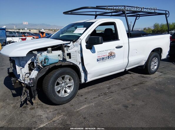 3GCNWAED2NG208809 2022 CHEVROLET SILVERADO White წინა მარცხენა ხედი სამი მეოთხედიდან