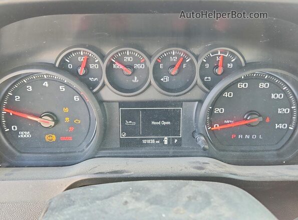 3GCNWAEF0MG404599 2021 CHEVROLET SILVERADO White Instrument cluster view