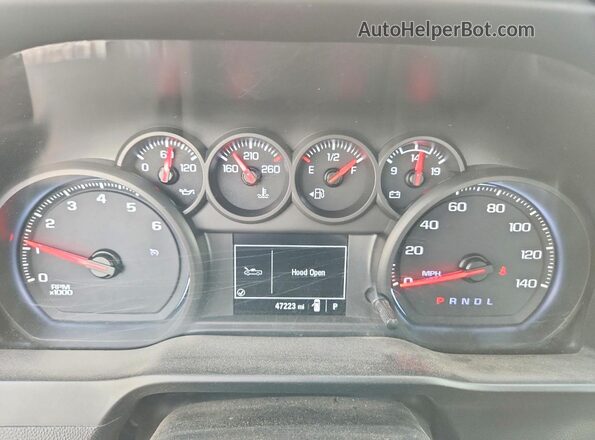 3GCNWAEH3LG195553 2020 CHEVROLET SILVERADO White Instrument cluster view