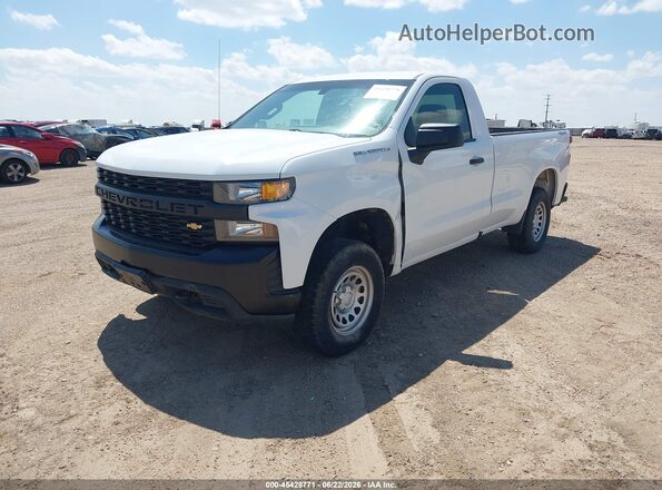 3GCNYAEF7LG126633 2020 CHEVROLET SILVERADO Белый Передняя левая четверть