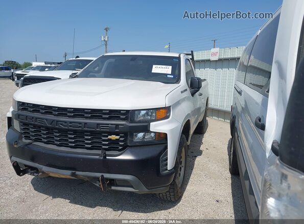 3GCNYAEF8LG134935 2020 CHEVROLET SILVERADO White Առջևի ձախ երեք քառորդ տեսարան