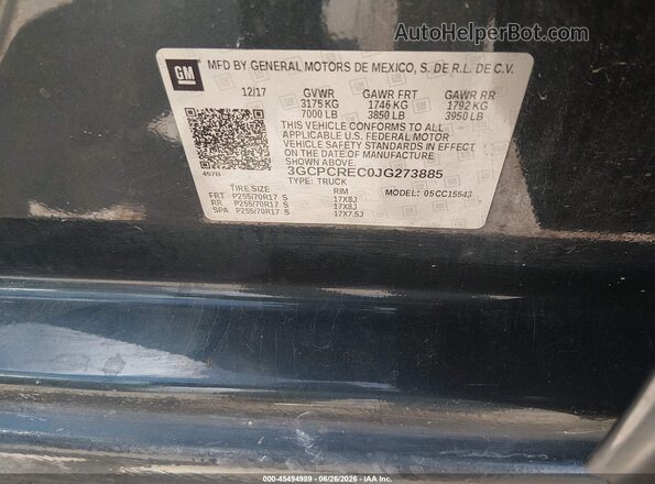 3GCPCREC0JG273885 2018 CHEVROLET SILVERADO Gray Widok komory silnika