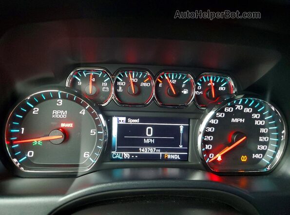 3GCPCREC2HG120449 2017 CHEVROLET SILVERADO Blue Instrument cluster view