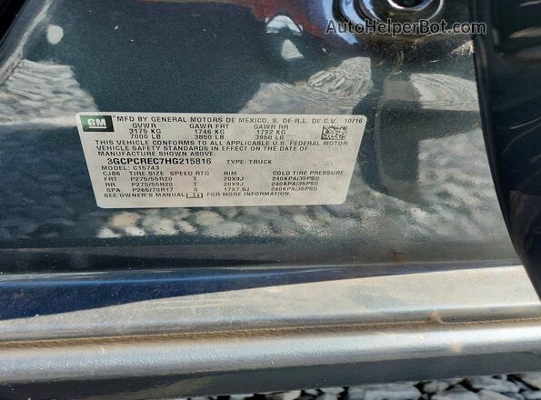 3GCPCREC7HG215816 2017 CHEVROLET SILVERADO Teal 