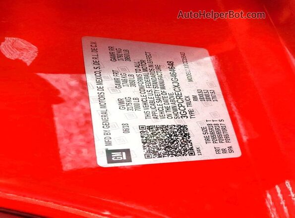 3GCPCRECXJG464648 2018 CHEVROLET SILVERADO Red 