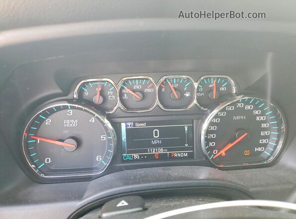 3GCPCSEC0GG350044 2016 CHEVROLET SILVERADO Серебряный Вид щитка приборов