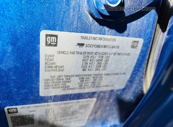 3GCPDBEK8RG145076 2024 CHEVROLET SILVERADO Blue 