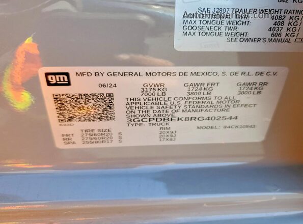 3GCPDBEK8RG402544 2024 CHEVROLET SILVERADO Gray 