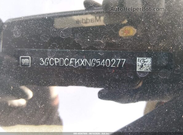 3GCPDCEKXNG540277 2022 CHEVROLET SILVERADO Black Widok komory silnika