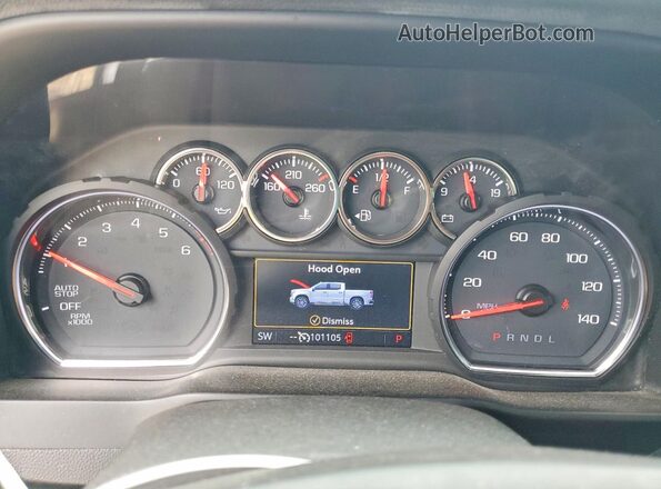 3GCPWCED3KG159085 2019 CHEVROLET SILVERADO Silver Вид щитка приладів