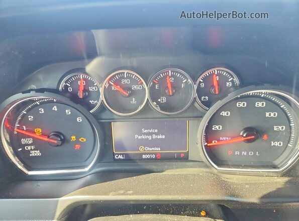 3GCPWCED6KG120863 2019 CHEVROLET SILVERADO Коричневый Вид щитка приборов