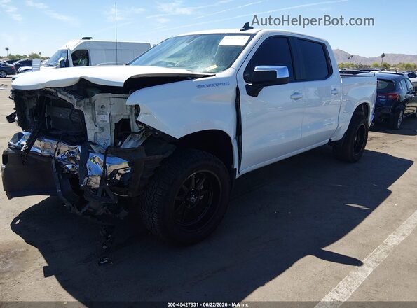 3GCPWCED7MG241646 2021 CHEVROLET SILVERADO White Առջևի ձախ երեք քառորդ տեսարան