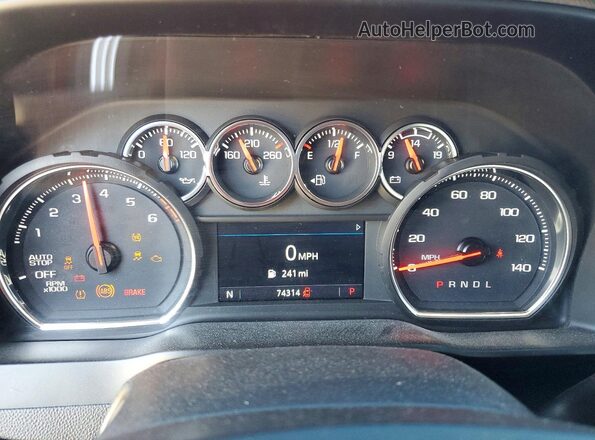 3GCPWDED3MG144840 2021 CHEVROLET SILVERADO Red Instrument cluster view