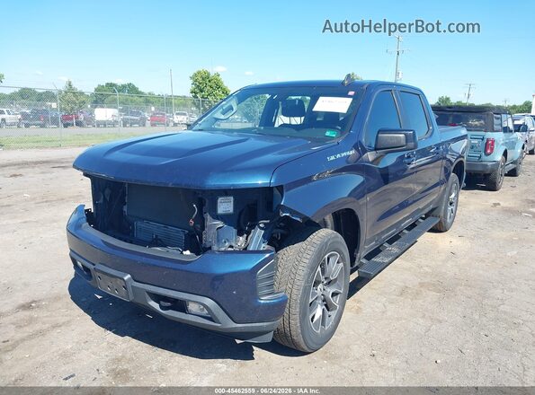 3GCPYEEK7KG135859 2019 CHEVROLET SILVERADO Blue Առջևի ձախ երեք քառորդ տեսարան