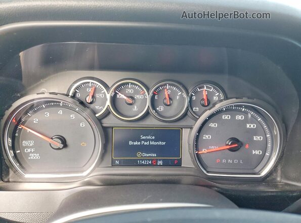 3GCPYFED0LG427054 2020 CHEVROLET SILVERADO White Widok zestawu wskaźników
