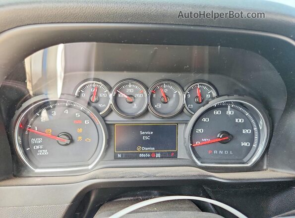 3GCPYFEDXKG142120 2019 CHEVROLET SILVERADO Blue ხელსაწყოთა პანელის ხედი