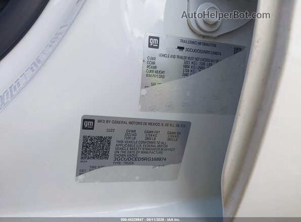 3GCUDCED5RG168874 2024 CHEVROLET SILVERADO White Շարժիչի բաժամունքի տեսք