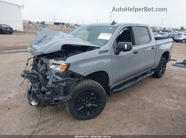 3GCUDFE87RG216847 2024 CHEVROLET SILVERADO Gray წინა მარცხენა ხედი სამი მეოთხედიდან
