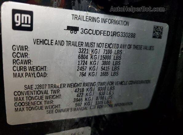 3GCUDFED1RG330288 2024 CHEVROLET SILVERADO Черный Вид подкапотного пространства