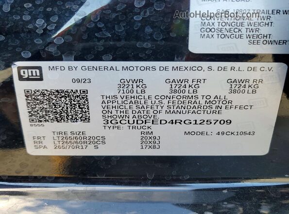 3GCUDFED4RG125709 2024 CHEVROLET SILVERADO Black Շարժիչի բաժամունքի տեսք