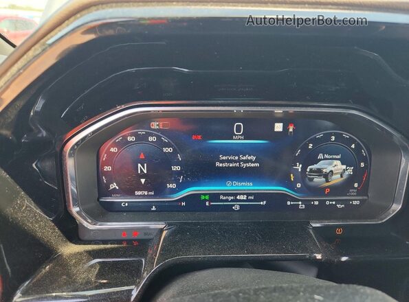 3GCUDHE80RG163582 2024 CHEVROLET SILVERADO Silver Widok zestawu wskaźników