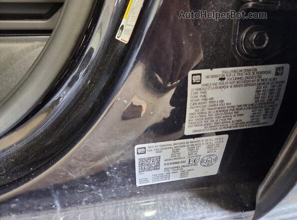 3GCUDHEL2NG672782 2022 CHEVROLET SILVERADO Black Vista de la etiqueta del VIN