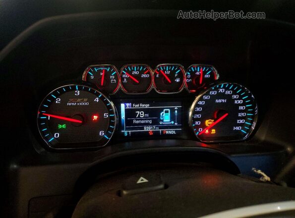 3GCUKREC2JG399462 2018 CHEVROLET SILVERADO Черный Вид щитка приборов