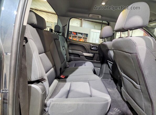 3GCUKREC2JG485175 2018 CHEVROLET SILVERADO Gray უკანა სავარძლების ხედი