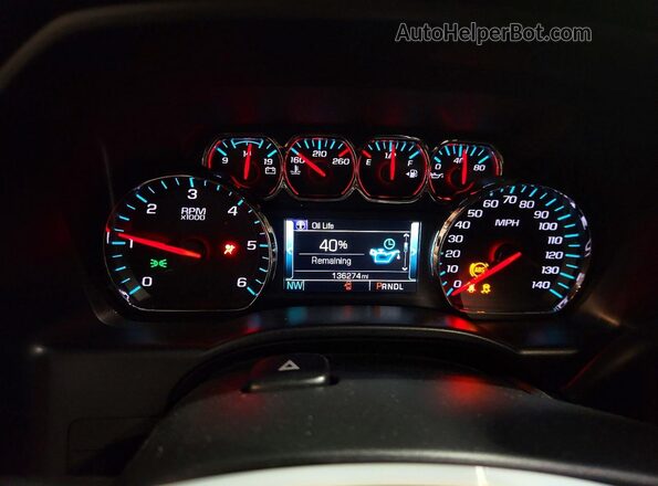 3GCUKREC2JG485175 2018 CHEVROLET SILVERADO Gray ხელსაწყოთა პანელის ხედი