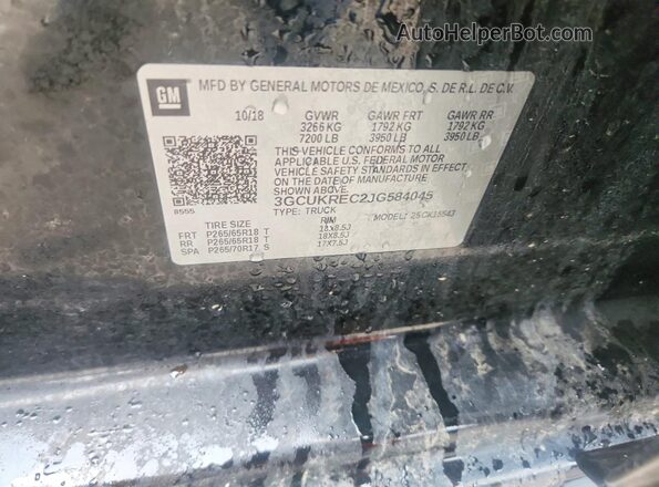 3GCUKREC2JG584045 2018 CHEVROLET SILVERADO Black Engine compartment view