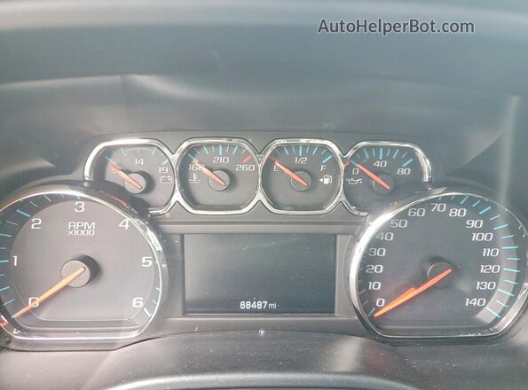 3GCUKREC5JG109537 2018 CHEVROLET SILVERADO Серебряный Вид щитка приборов