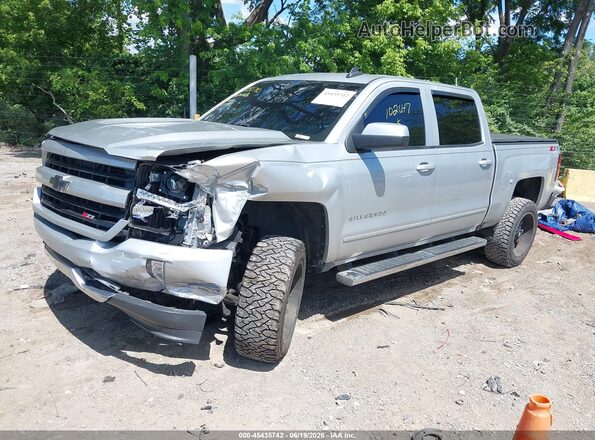 3GCUKRECXJG102647 2018 CHEVROLET SILVERADO Silver წინა მარცხენა ხედი სამი მეოთხედიდან