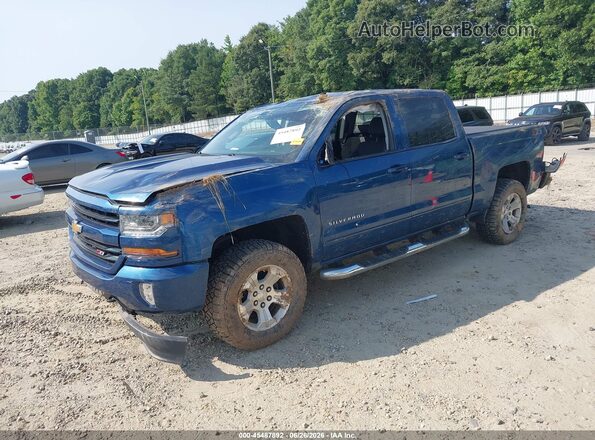 3GCUKRECXJG123708 2018 CHEVROLET SILVERADO Синий Передняя левая четверть