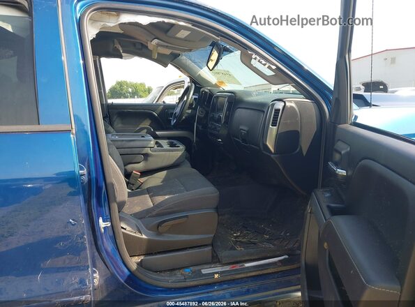 3GCUKRECXJG123708 2018 CHEVROLET SILVERADO Синий Вид салона спереди
