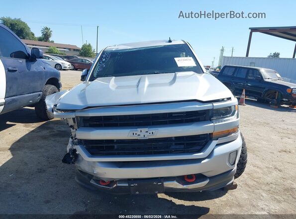 3GCUKRECXJG353345 2018 CHEVROLET SILVERADO Silver Instrument cluster view