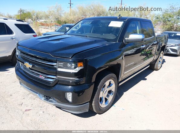 3GCUKSEC5JG106905 2018 CHEVROLET SILVERADO Black წინა მარცხენა ხედი სამი მეოთხედიდან