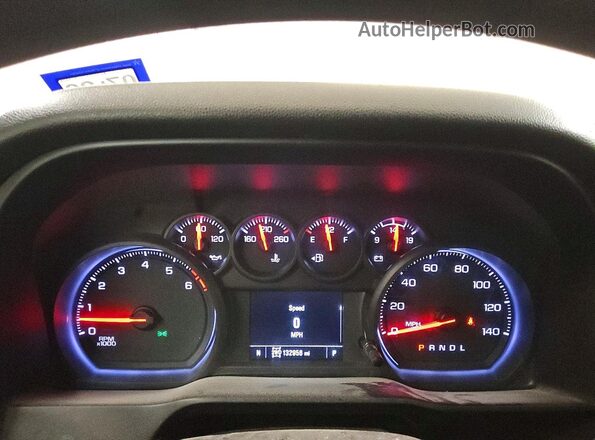 3GCUYAEF4LG293799 2020 CHEVROLET SILVERADO White Vista del cuadro de instrumentos