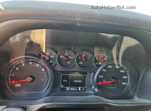 3GCUYAEF9LG334301 2020 CHEVROLET SILVERADO White Widok zestawu wskaźników