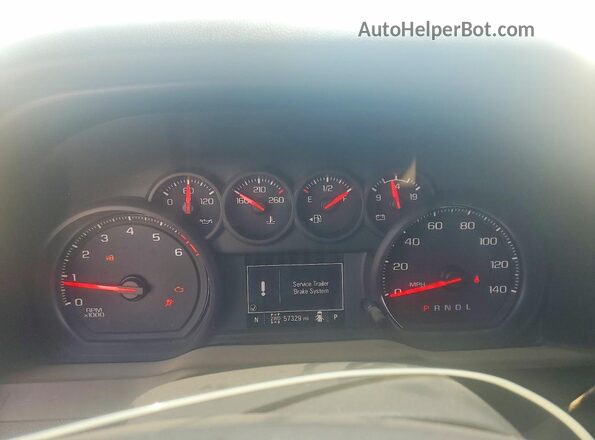 3GCUYBEF2LG381174 2020 CHEVROLET SILVERADO White Instrument cluster view