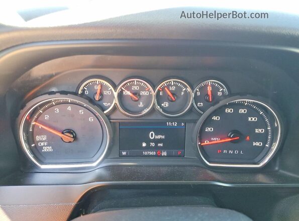 3GCUYDED2KG267703 2019 CHEVROLET SILVERADO Brown Вид щитка приладів