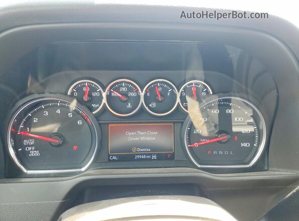 3GCUYDED2MG213935 2021 CHEVROLET SILVERADO White ხელსაწყოთა პანელის ხედი