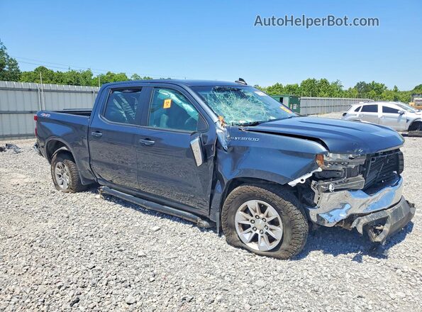 3GCUYDED9LG185789 2020 CHEVROLET SILVERADO Blue Front right