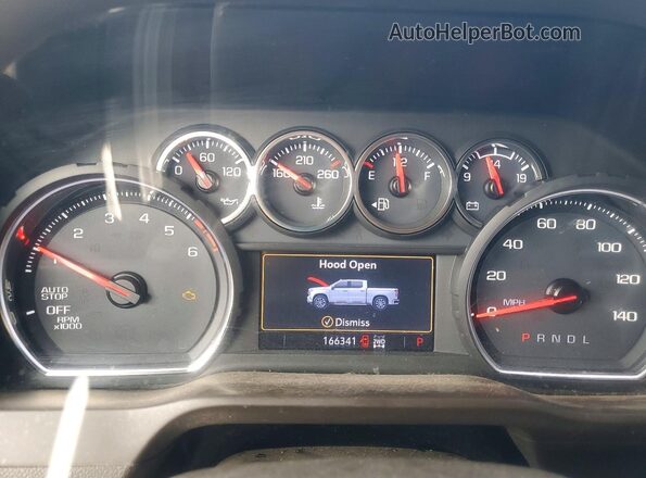 3GCUYDET0LG272004 2020 CHEVROLET SILVERADO White Instrument cluster view